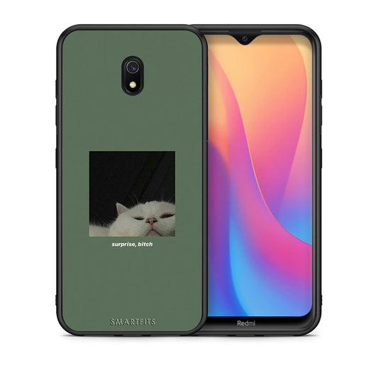 Θήκη Xiaomi Redmi 8A Bitch Surprise από τη Smartfits με σχέδιο στο πίσω μέρος και μαύρο περίβλημα | Xiaomi Redmi 8A Bitch Surprise case with colorful back and black bezels