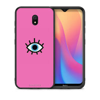 Thumbnail for Θήκη Xiaomi Redmi 8A Blue Eye Pink από τη Smartfits με σχέδιο στο πίσω μέρος και μαύρο περίβλημα | Xiaomi Redmi 8A Blue Eye Pink case with colorful back and black bezels