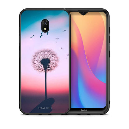 Θήκη Xiaomi Redmi 8A Wish Boho από τη Smartfits με σχέδιο στο πίσω μέρος και μαύρο περίβλημα | Xiaomi Redmi 8A Wish Boho case with colorful back and black bezels
