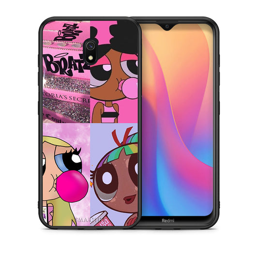 Θήκη Αγίου Βαλεντίνου Xiaomi Redmi 8A Bubble Girls από τη Smartfits με σχέδιο στο πίσω μέρος και μαύρο περίβλημα | Xiaomi Redmi 8A Bubble Girls case with colorful back and black bezels