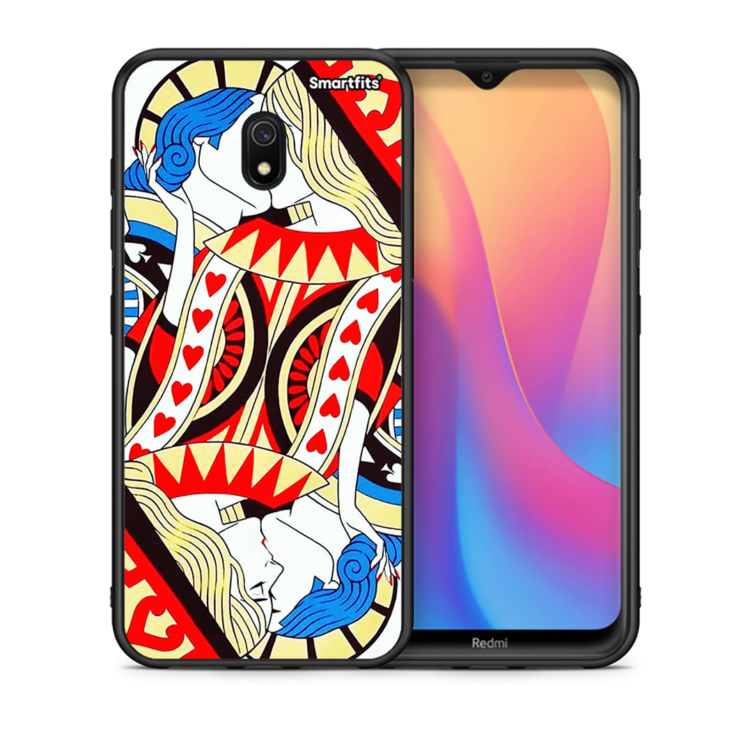 Θήκη Xiaomi Redmi 8A Card Love από τη Smartfits με σχέδιο στο πίσω μέρος και μαύρο περίβλημα | Xiaomi Redmi 8A Card Love case with colorful back and black bezels