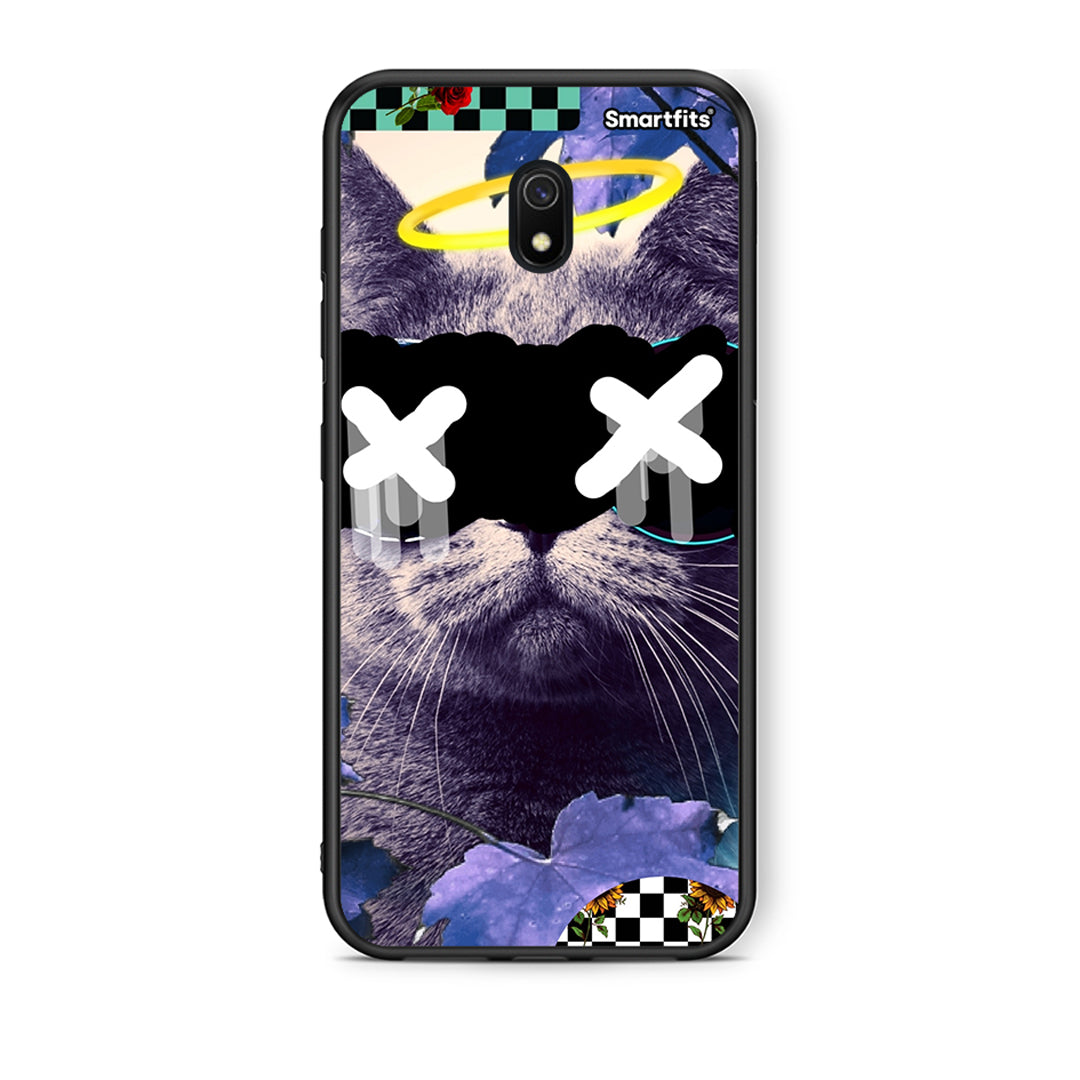 Xiaomi Redmi 8A Cat Collage θήκη από τη Smartfits με σχέδιο στο πίσω μέρος και μαύρο περίβλημα | Smartphone case with colorful back and black bezels by Smartfits