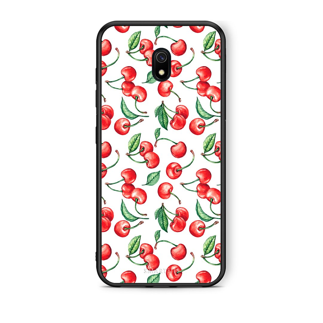 Xiaomi Redmi 8A Cherry Summer θήκη από τη Smartfits με σχέδιο στο πίσω μέρος και μαύρο περίβλημα | Smartphone case with colorful back and black bezels by Smartfits