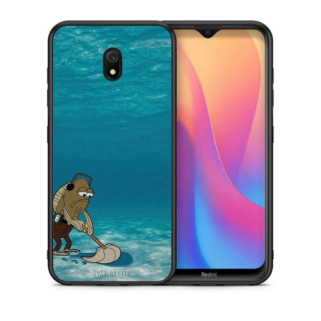 Θήκη Xiaomi Redmi 8A Clean The Ocean από τη Smartfits με σχέδιο στο πίσω μέρος και μαύρο περίβλημα | Xiaomi Redmi 8A Clean The Ocean case with colorful back and black bezels