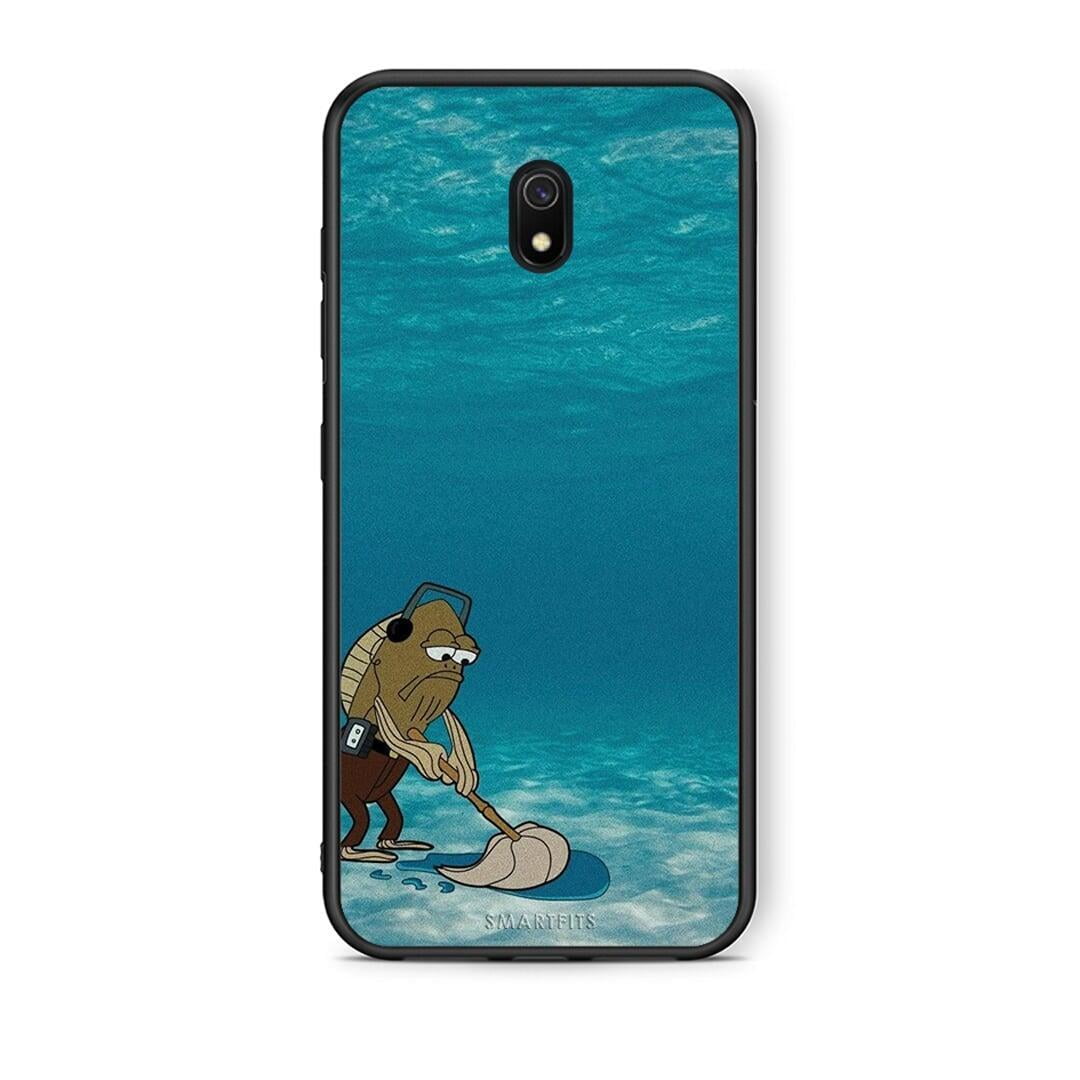 Xiaomi Redmi 8A Clean The Ocean Θήκη από τη Smartfits με σχέδιο στο πίσω μέρος και μαύρο περίβλημα | Smartphone case with colorful back and black bezels by Smartfits