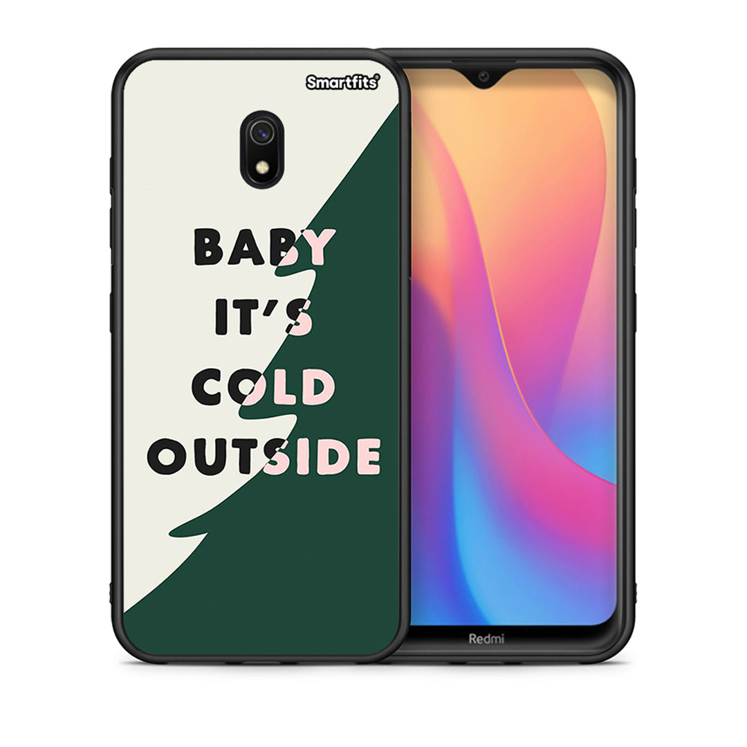 Θήκη Xiaomi Redmi 8A Cold Outside από τη Smartfits με σχέδιο στο πίσω μέρος και μαύρο περίβλημα | Xiaomi Redmi 8A Cold Outside case with colorful back and black bezels