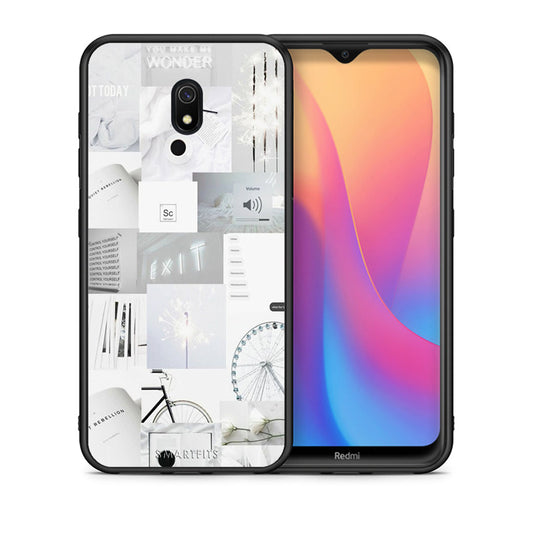 Θήκη Αγίου Βαλεντίνου Xiaomi Redmi 8A Collage Make Me Wonder από τη Smartfits με σχέδιο στο πίσω μέρος και μαύρο περίβλημα | Xiaomi Redmi 8A Collage Make Me Wonder case with colorful back and black bezels