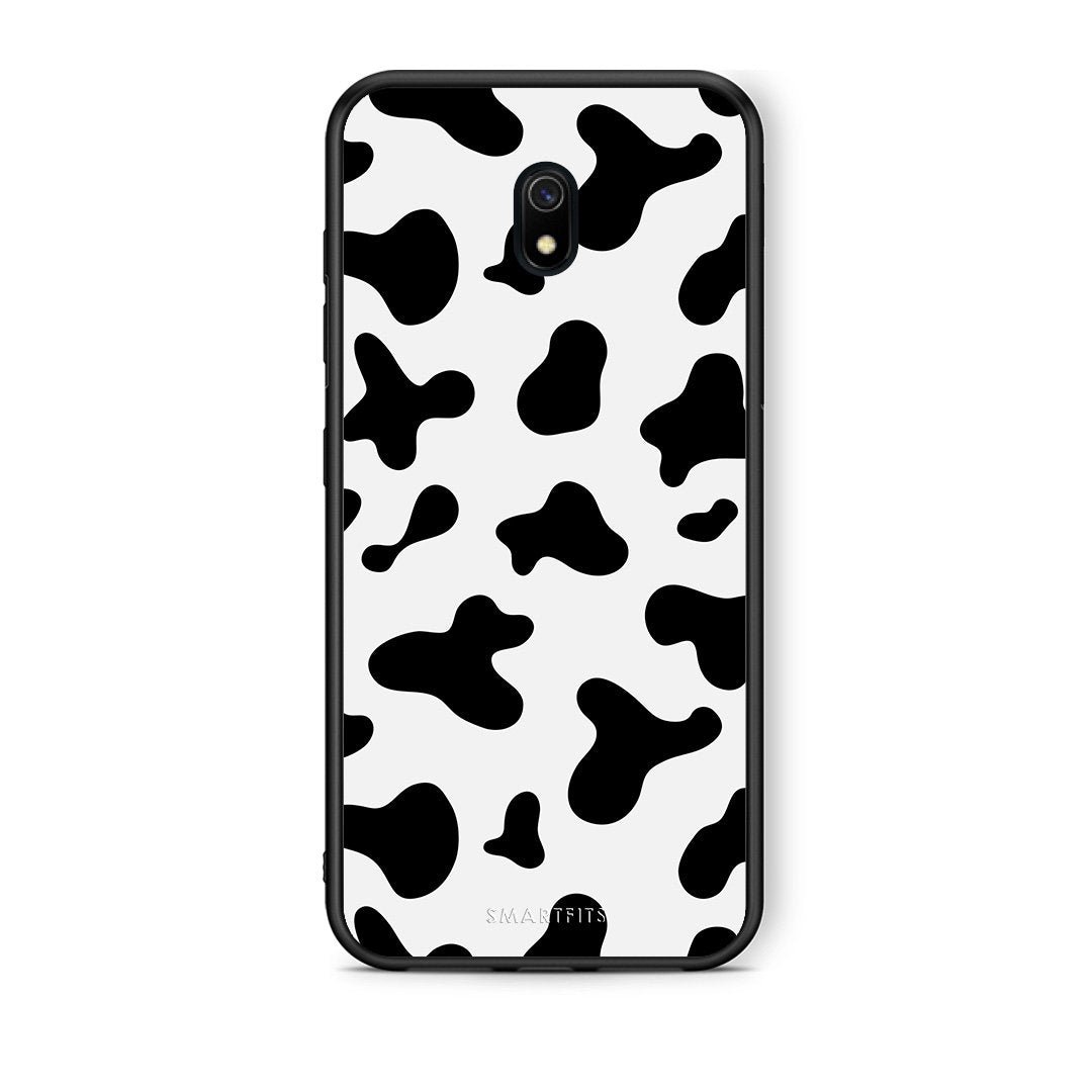 Xiaomi Redmi 8A Cow Print θήκη από τη Smartfits με σχέδιο στο πίσω μέρος και μαύρο περίβλημα | Smartphone case with colorful back and black bezels by Smartfits