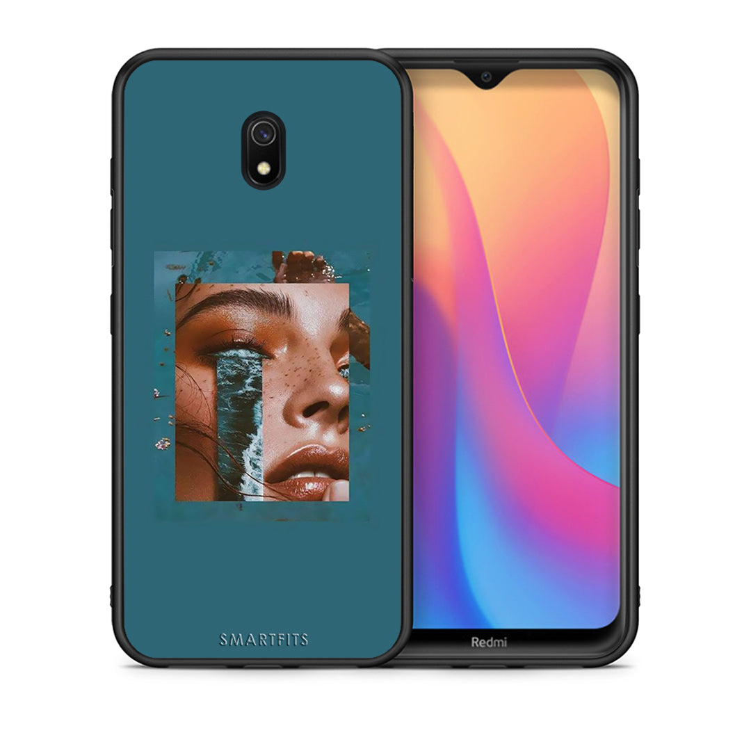 Θήκη Xiaomi Redmi 8A Cry An Ocean από τη Smartfits με σχέδιο στο πίσω μέρος και μαύρο περίβλημα | Xiaomi Redmi 8A Cry An Ocean case with colorful back and black bezels