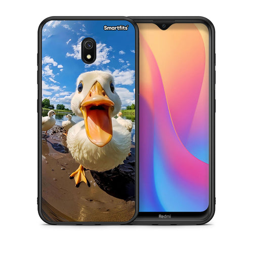 Θήκη Xiaomi Redmi 8A Duck Face από τη Smartfits με σχέδιο στο πίσω μέρος και μαύρο περίβλημα | Xiaomi Redmi 8A Duck Face case with colorful back and black bezels