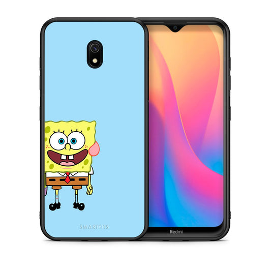 Θήκη Xiaomi Redmi 8A Friends Bob από τη Smartfits με σχέδιο στο πίσω μέρος και μαύρο περίβλημα | Xiaomi Redmi 8A Friends Bob case with colorful back and black bezels