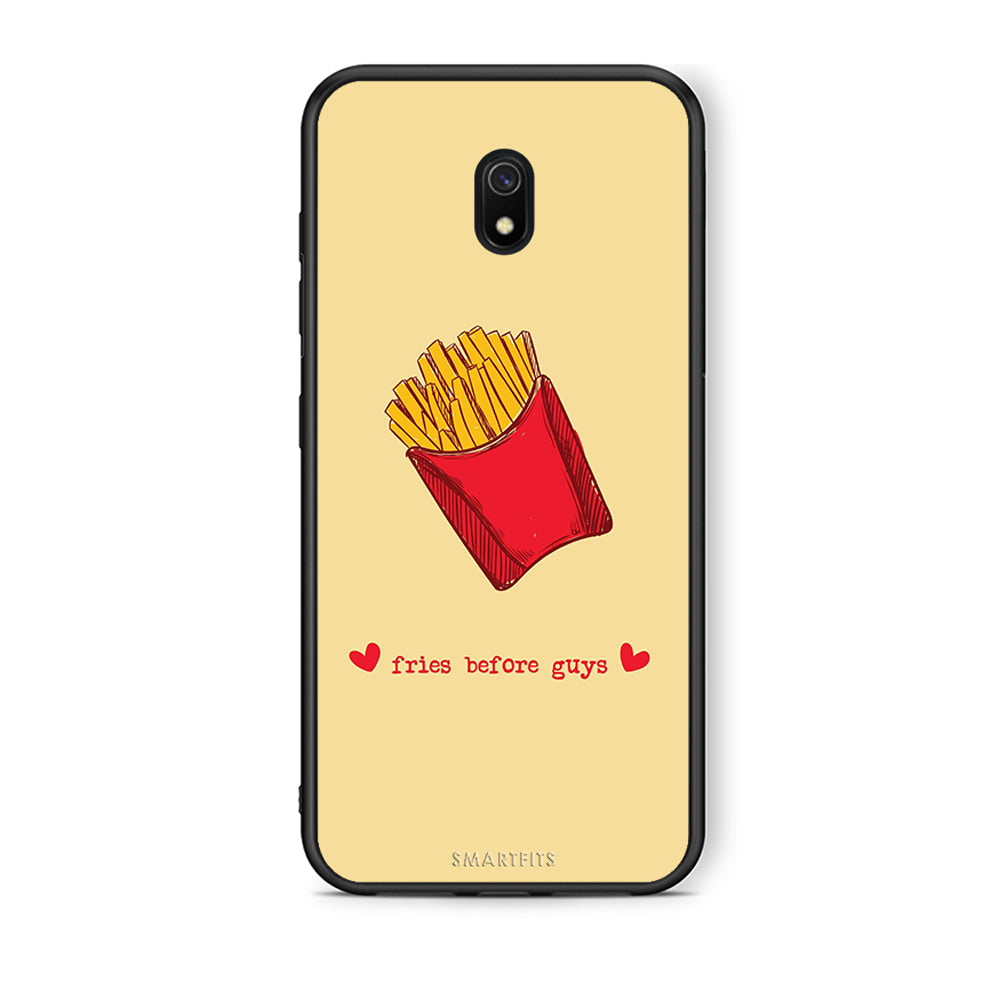 Xiaomi Redmi 8A Fries Before Guys Θήκη Αγίου Βαλεντίνου από τη Smartfits με σχέδιο στο πίσω μέρος και μαύρο περίβλημα | Smartphone case with colorful back and black bezels by Smartfits