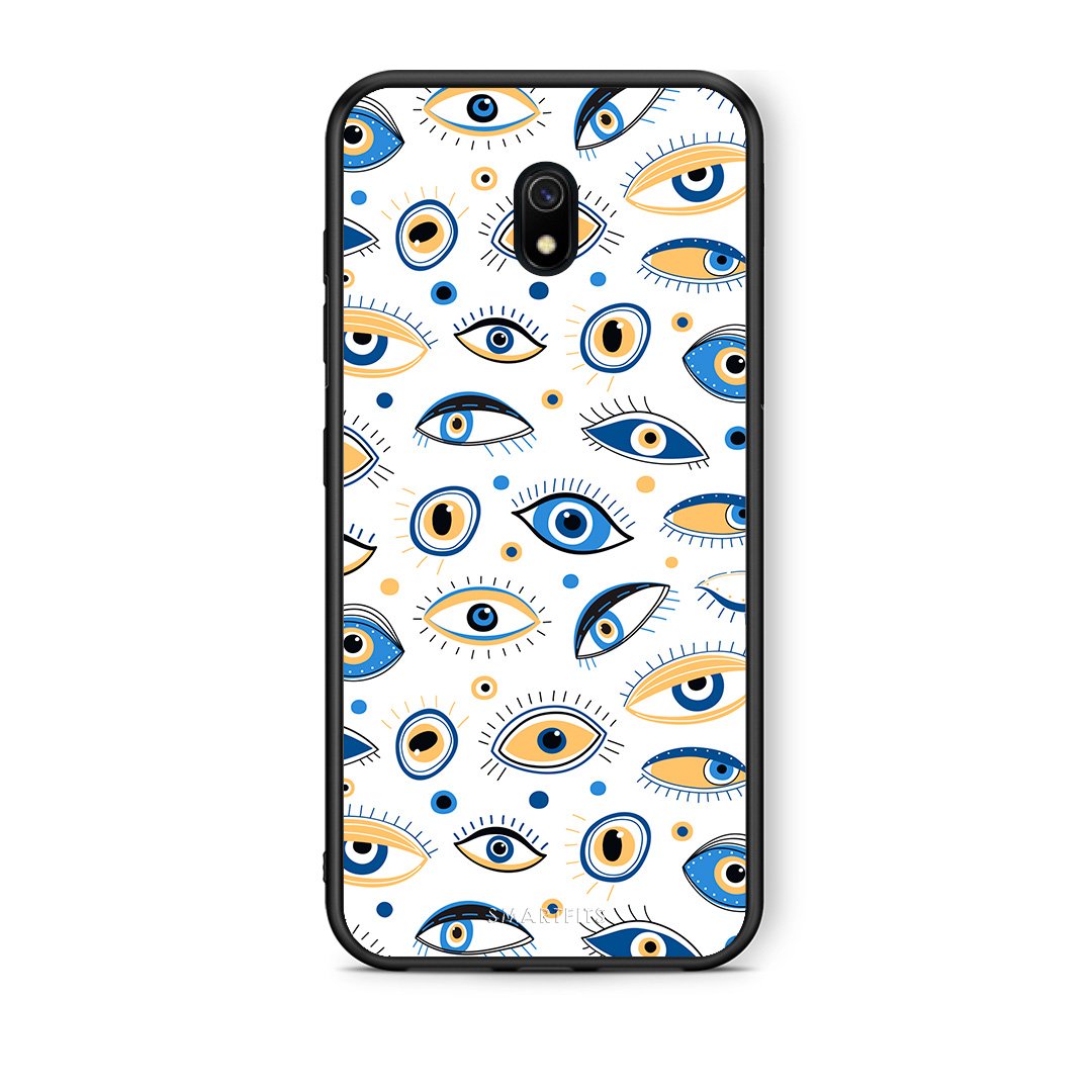 Xiaomi Redmi 8A Ftou Ftou θήκη από τη Smartfits με σχέδιο στο πίσω μέρος και μαύρο περίβλημα | Smartphone case with colorful back and black bezels by Smartfits