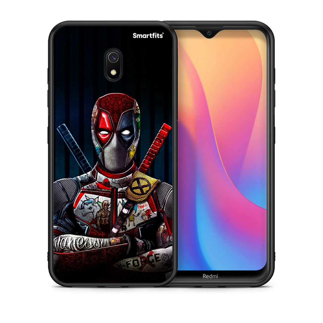 Θήκη Xiaomi Redmi 8A Funny Guy από τη Smartfits με σχέδιο στο πίσω μέρος και μαύρο περίβλημα | Xiaomi Redmi 8A Funny Guy case with colorful back and black bezels