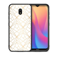 Thumbnail for Θήκη Xiaomi Redmi 8A Luxury White Geometric από τη Smartfits με σχέδιο στο πίσω μέρος και μαύρο περίβλημα | Xiaomi Redmi 8A Luxury White Geometric case with colorful back and black bezels