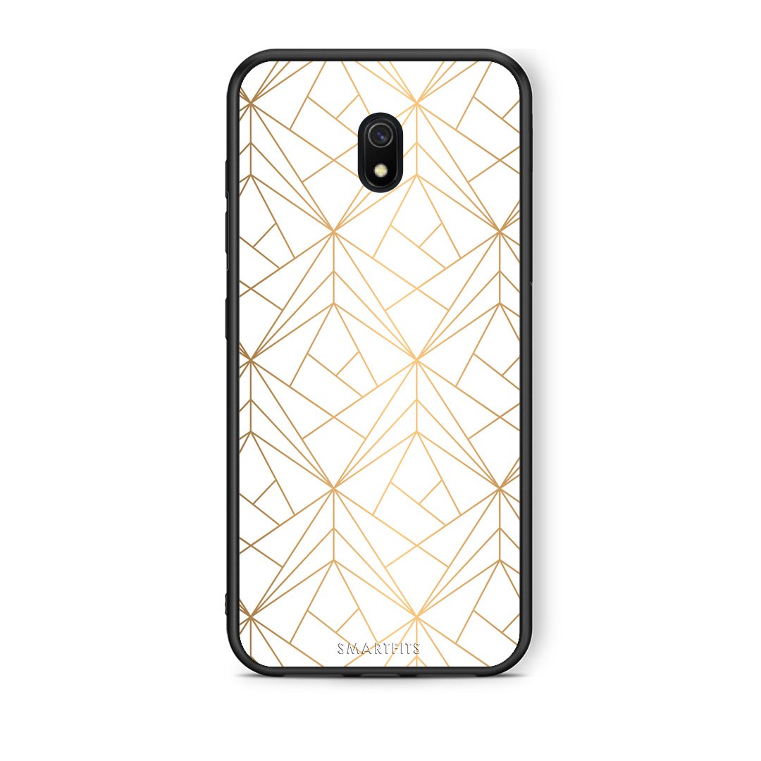 111 - Xiaomi Redmi 8A Luxury White Geometric case, cover, bumper