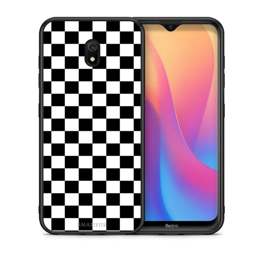 Θήκη Xiaomi Redmi 8A Squares Geometric από τη Smartfits με σχέδιο στο πίσω μέρος και μαύρο περίβλημα | Xiaomi Redmi 8A Squares Geometric case with colorful back and black bezels