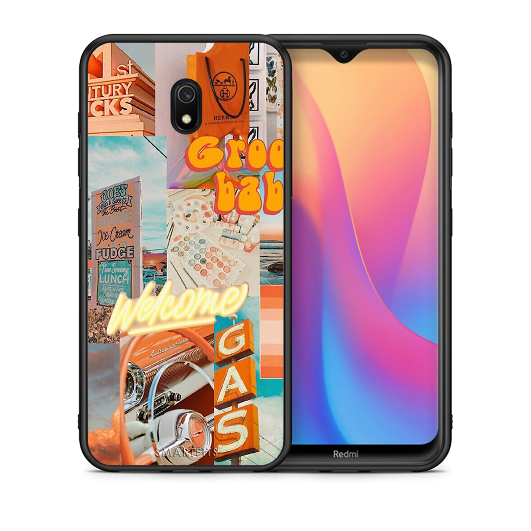 Θήκη Αγίου Βαλεντίνου Xiaomi Redmi 8A Groovy Babe από τη Smartfits με σχέδιο στο πίσω μέρος και μαύρο περίβλημα | Xiaomi Redmi 8A Groovy Babe case with colorful back and black bezels