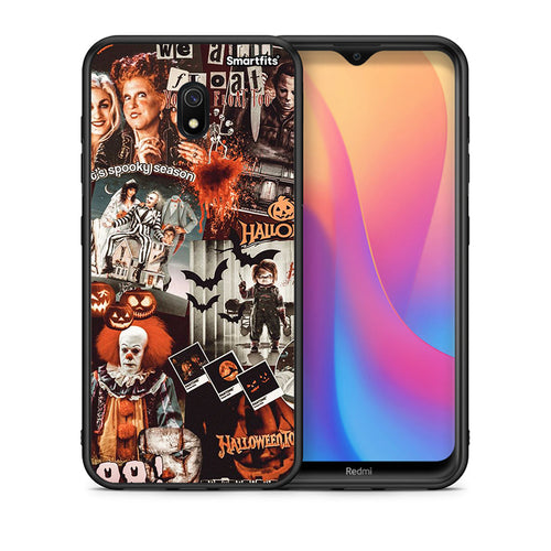 Θήκη Xiaomi Redmi 8A Halloween Spooky Season από τη Smartfits με σχέδιο στο πίσω μέρος και μαύρο περίβλημα | Xiaomi Redmi 8A Halloween Spooky Season case with colorful back and black bezels