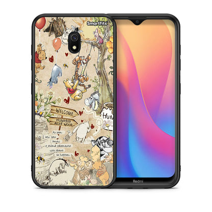 Θήκη Xiaomi Redmi 8A Happy Friends από τη Smartfits με σχέδιο στο πίσω μέρος και μαύρο περίβλημα | Xiaomi Redmi 8A Happy Friends case with colorful back and black bezels