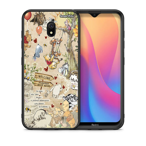 Θήκη Xiaomi Redmi 8A Happy Friends από τη Smartfits με σχέδιο στο πίσω μέρος και μαύρο περίβλημα | Xiaomi Redmi 8A Happy Friends case with colorful back and black bezels