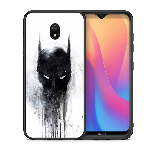 Θήκη Xiaomi Redmi 8A Paint Bat Hero από τη Smartfits με σχέδιο στο πίσω μέρος και μαύρο περίβλημα | Xiaomi Redmi 8A Paint Bat Hero case with colorful back and black bezels