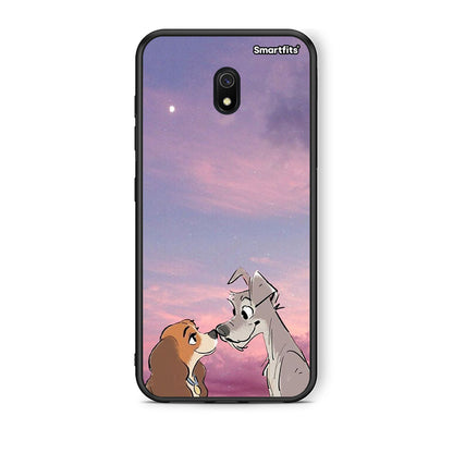 Xiaomi Redmi 8A Lady And Tramp θήκη από τη Smartfits με σχέδιο στο πίσω μέρος και μαύρο περίβλημα | Smartphone case with colorful back and black bezels by Smartfits