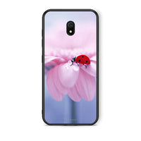 Thumbnail for Xiaomi Redmi 8A Ladybug Flower θήκη από τη Smartfits με σχέδιο στο πίσω μέρος και μαύρο περίβλημα | Smartphone case with colorful back and black bezels by Smartfits