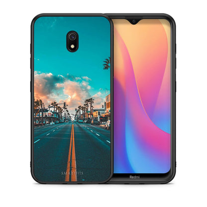 Θήκη Xiaomi Redmi 8A City Landscape από τη Smartfits με σχέδιο στο πίσω μέρος και μαύρο περίβλημα | Xiaomi Redmi 8A City Landscape case with colorful back and black bezels