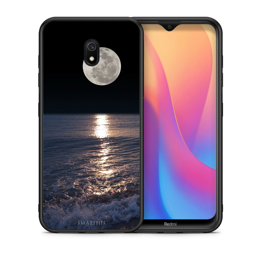 Θήκη Xiaomi Redmi 8A Moon Landscape από τη Smartfits με σχέδιο στο πίσω μέρος και μαύρο περίβλημα | Xiaomi Redmi 8A Moon Landscape case with colorful back and black bezels