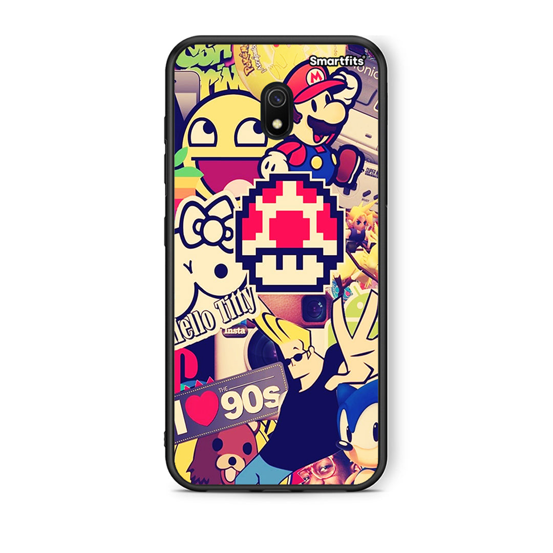 Xiaomi Redmi 8A Love The 90s θήκη από τη Smartfits με σχέδιο στο πίσω μέρος και μαύρο περίβλημα | Smartphone case with colorful back and black bezels by Smartfits