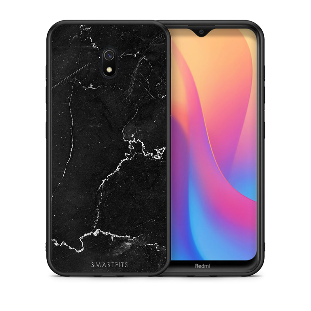 Θήκη Xiaomi Redmi 8A Marble Black από τη Smartfits με σχέδιο στο πίσω μέρος και μαύρο περίβλημα | Xiaomi Redmi 8A Marble Black case with colorful back and black bezels