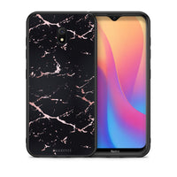 Thumbnail for Θήκη Xiaomi Redmi 8A Black Rosegold Marble από τη Smartfits με σχέδιο στο πίσω μέρος και μαύρο περίβλημα | Xiaomi Redmi 8A Black Rosegold Marble case with colorful back and black bezels