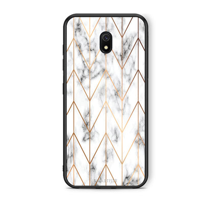 44 - Xiaomi Redmi 8A Gold Geometric Marble case, cover, bumper