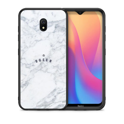 Θήκη Xiaomi Redmi 8A Queen Marble από τη Smartfits με σχέδιο στο πίσω μέρος και μαύρο περίβλημα | Xiaomi Redmi 8A Queen Marble case with colorful back and black bezels
