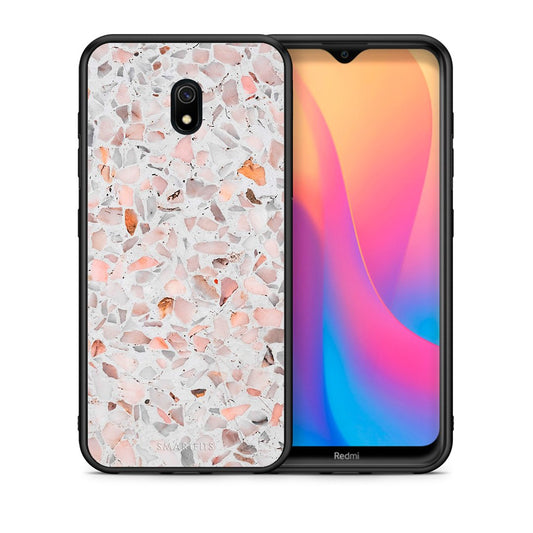 Θήκη Xiaomi Redmi 8A Marble Terrazzo από τη Smartfits με σχέδιο στο πίσω μέρος και μαύρο περίβλημα | Xiaomi Redmi 8A Marble Terrazzo case with colorful back and black bezels