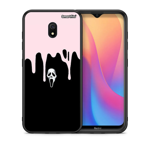 Θήκη Xiaomi Redmi 8A Melting Halloween Mask από τη Smartfits με σχέδιο στο πίσω μέρος και μαύρο περίβλημα | Xiaomi Redmi 8A Melting Halloween Mask case with colorful back and black bezels