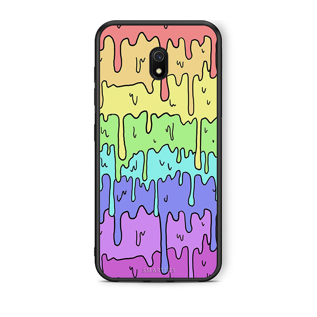 Xiaomi Redmi 8A Melting Rainbow θήκη από τη Smartfits με σχέδιο στο πίσω μέρος και μαύρο περίβλημα | Smartphone case with colorful back and black bezels by Smartfits