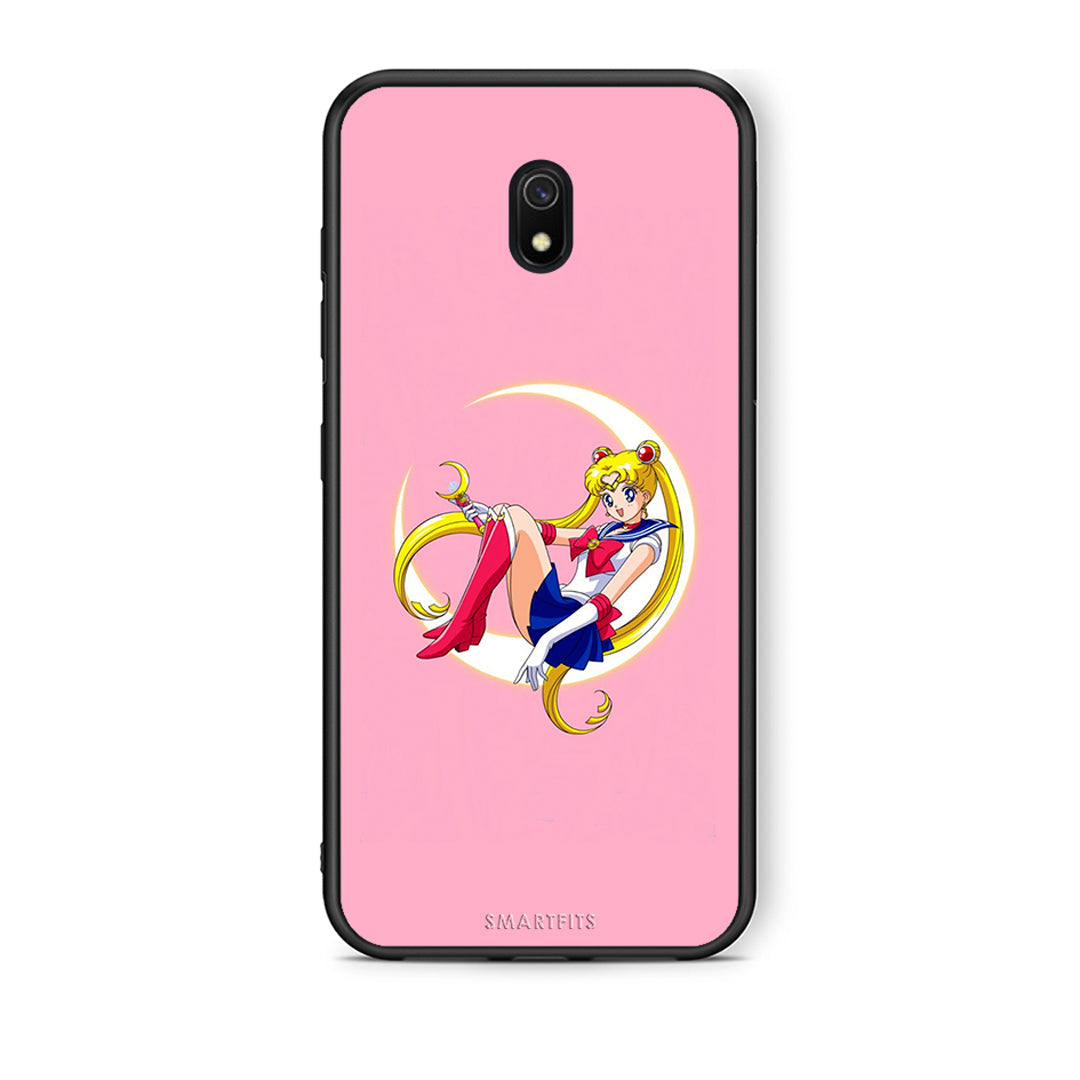 Xiaomi Redmi 8A Moon Girl θήκη από τη Smartfits με σχέδιο στο πίσω μέρος και μαύρο περίβλημα | Smartphone case with colorful back and black bezels by Smartfits