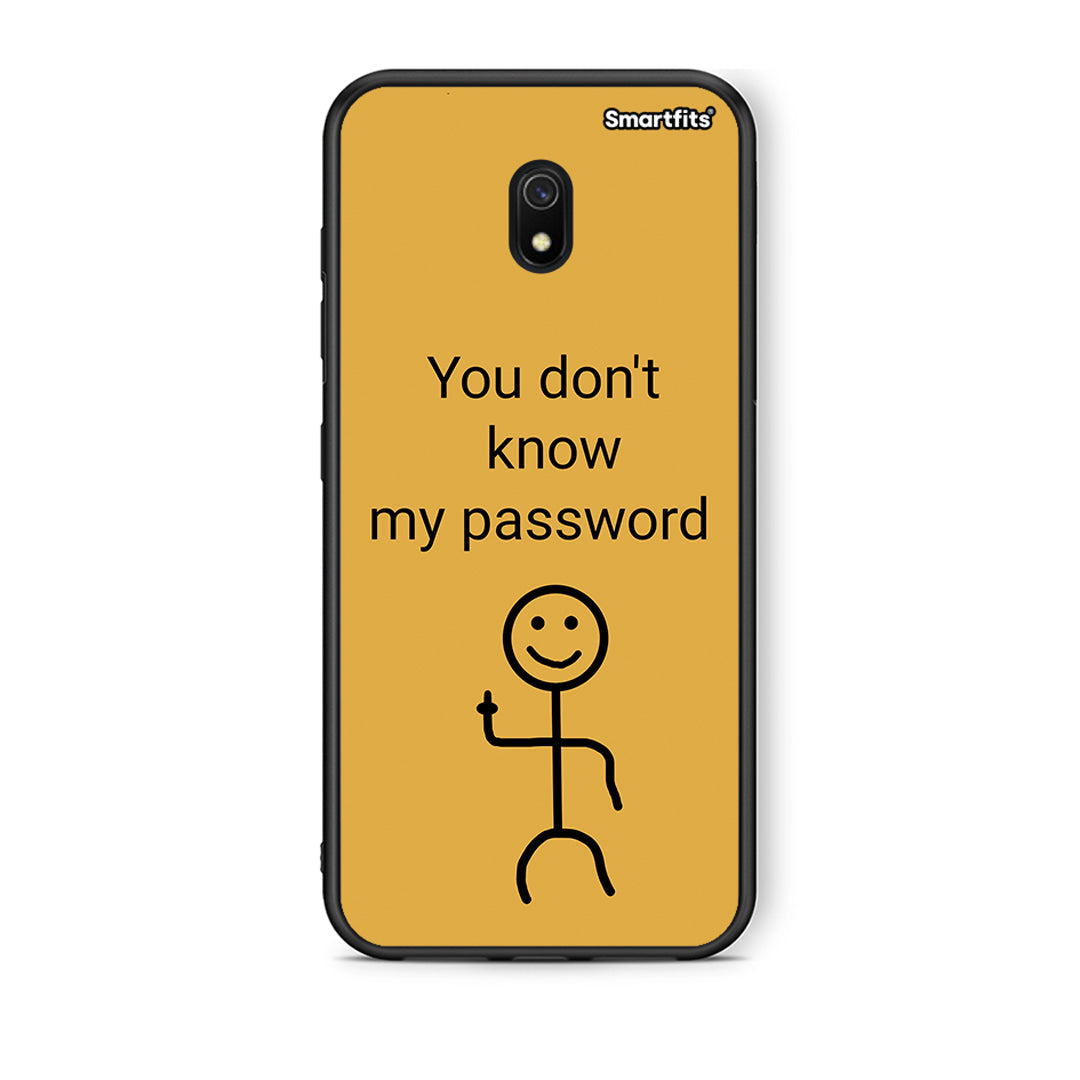 Xiaomi Redmi 8A My Password Θήκη από τη Smartfits με σχέδιο στο πίσω μέρος και μαύρο περίβλημα | Smartphone case with colorful back and black bezels by Smartfits