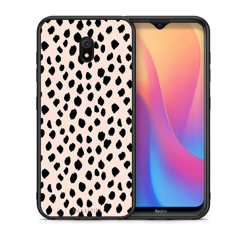 Θήκη Xiaomi Redmi 8A New Polka Dots από τη Smartfits με σχέδιο στο πίσω μέρος και μαύρο περίβλημα | Xiaomi Redmi 8A New Polka Dots case with colorful back and black bezels