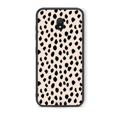 Xiaomi Redmi 8A New Polka Dots θήκη από τη Smartfits με σχέδιο στο πίσω μέρος και μαύρο περίβλημα | Smartphone case with colorful back and black bezels by Smartfits