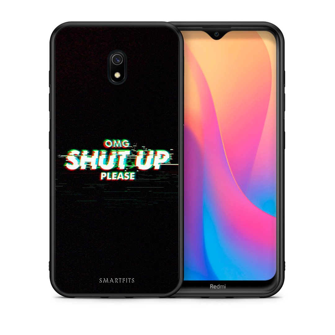 Θήκη Xiaomi Redmi 8A OMG ShutUp από τη Smartfits με σχέδιο στο πίσω μέρος και μαύρο περίβλημα | Xiaomi Redmi 8A OMG ShutUp case with colorful back and black bezels