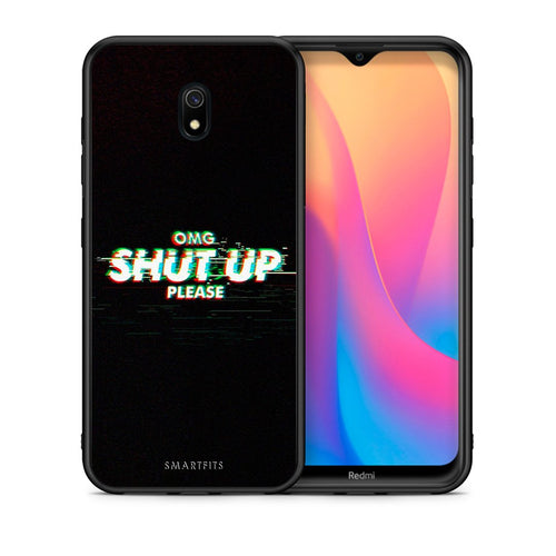 Θήκη Xiaomi Redmi 8A OMG ShutUp από τη Smartfits με σχέδιο στο πίσω μέρος και μαύρο περίβλημα | Xiaomi Redmi 8A OMG ShutUp case with colorful back and black bezels