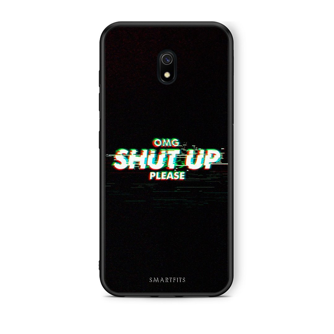 Xiaomi Redmi 8A OMG ShutUp θήκη από τη Smartfits με σχέδιο στο πίσω μέρος και μαύρο περίβλημα | Smartphone case with colorful back and black bezels by Smartfits