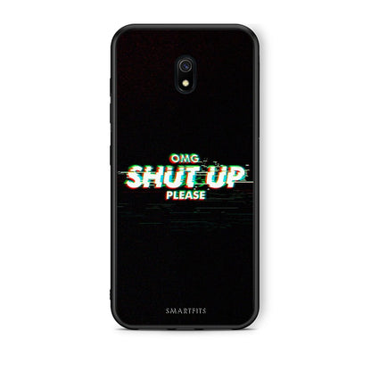 Xiaomi Redmi 8A OMG ShutUp θήκη από τη Smartfits με σχέδιο στο πίσω μέρος και μαύρο περίβλημα | Smartphone case with colorful back and black bezels by Smartfits