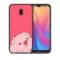 Thumbnail for Θήκη Αγίου Βαλεντίνου Xiaomi Redmi 8A Pig Love 1 από τη Smartfits με σχέδιο στο πίσω μέρος και μαύρο περίβλημα | Xiaomi Redmi 8A Pig Love 1 case with colorful back and black bezels