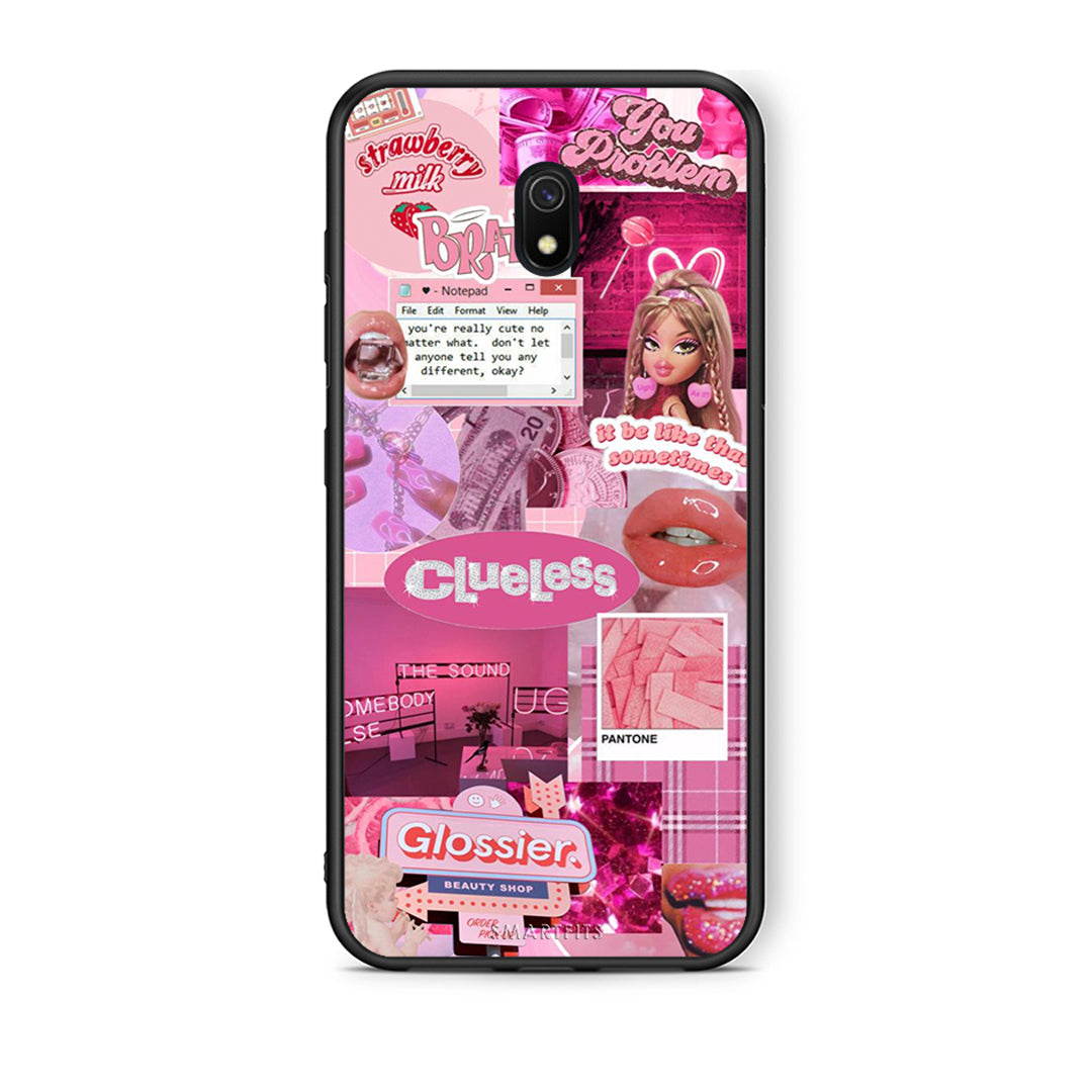 Xiaomi Redmi 8A Pink Love Θήκη Αγίου Βαλεντίνου από τη Smartfits με σχέδιο στο πίσω μέρος και μαύρο περίβλημα | Smartphone case with colorful back and black bezels by Smartfits
