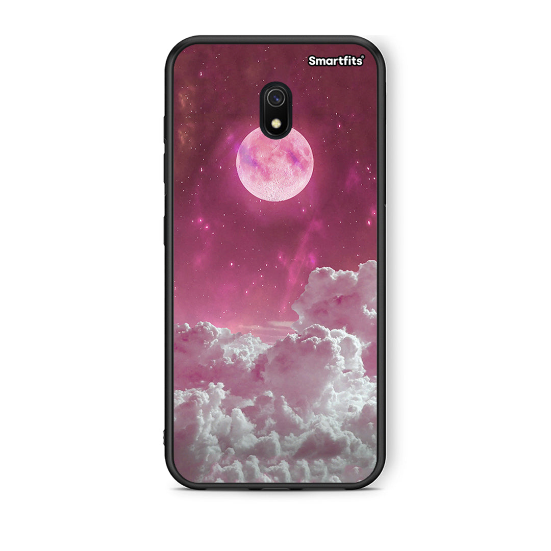 Xiaomi Redmi 8A Pink Moon Θήκη από τη Smartfits με σχέδιο στο πίσω μέρος και μαύρο περίβλημα | Smartphone case with colorful back and black bezels by Smartfits