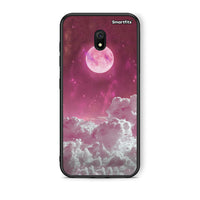 Thumbnail for Xiaomi Redmi 8A Pink Moon Θήκη από τη Smartfits με σχέδιο στο πίσω μέρος και μαύρο περίβλημα | Smartphone case with colorful back and black bezels by Smartfits